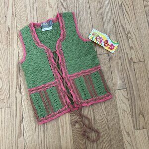 NWT Vintage Crochet Sweater Vest